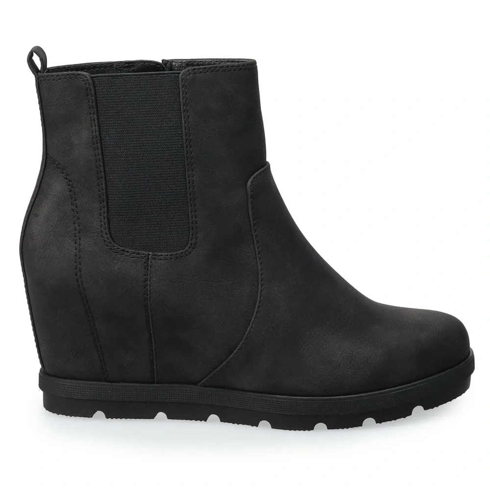 Sonoma Goods For Life Mayfly Hidden Wedge Ankle Boots – Black, Size 8.5 (NIB) - Picture 3 of 8